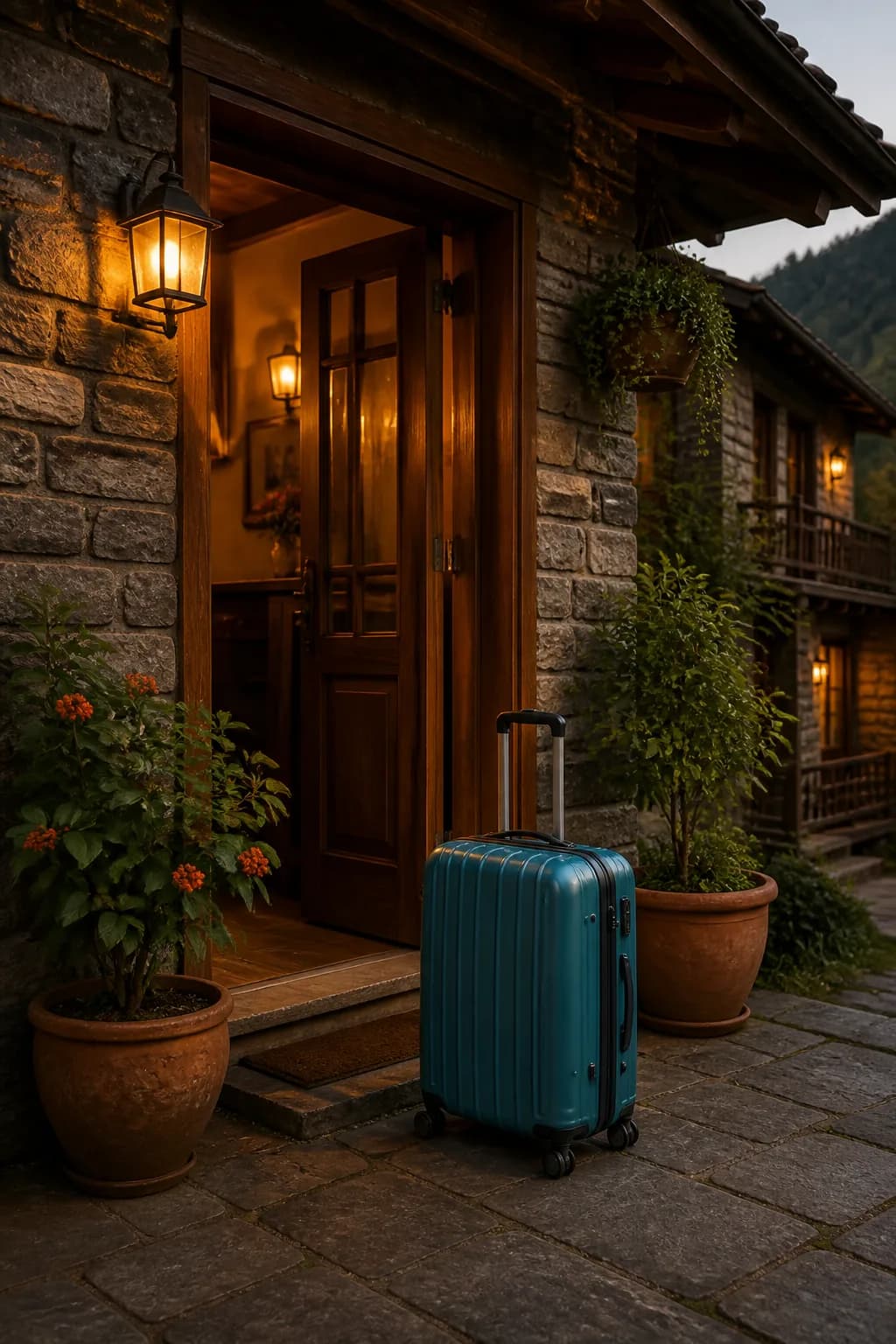 Homestay owner welcoming guests