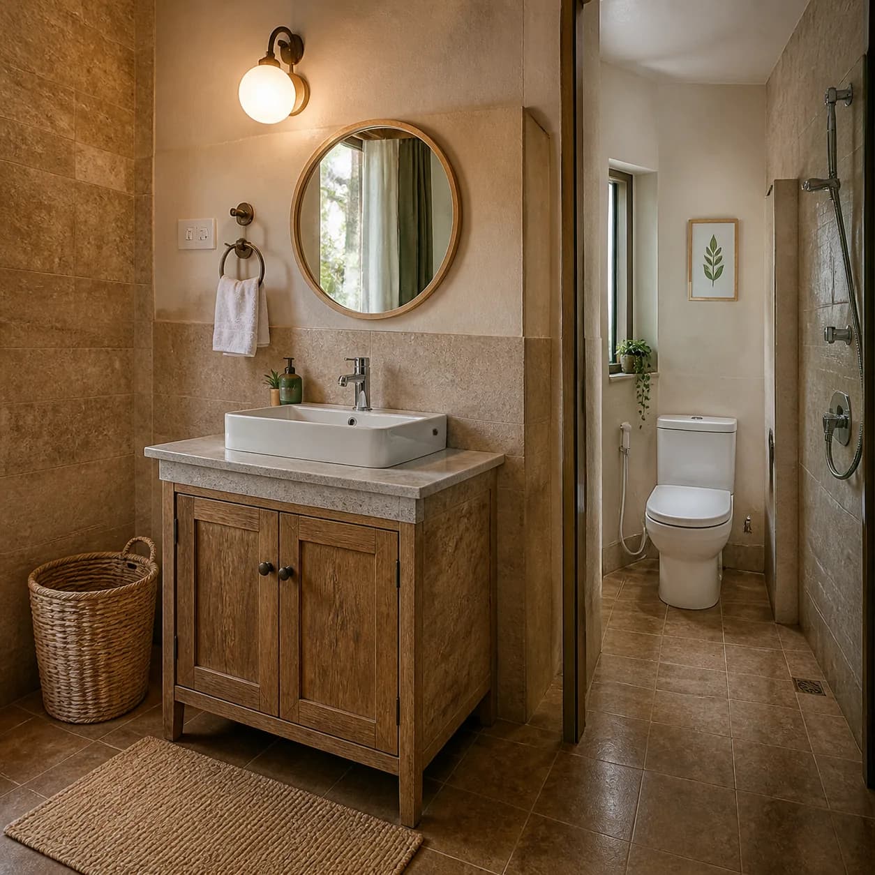 The bathroom, shown as it is